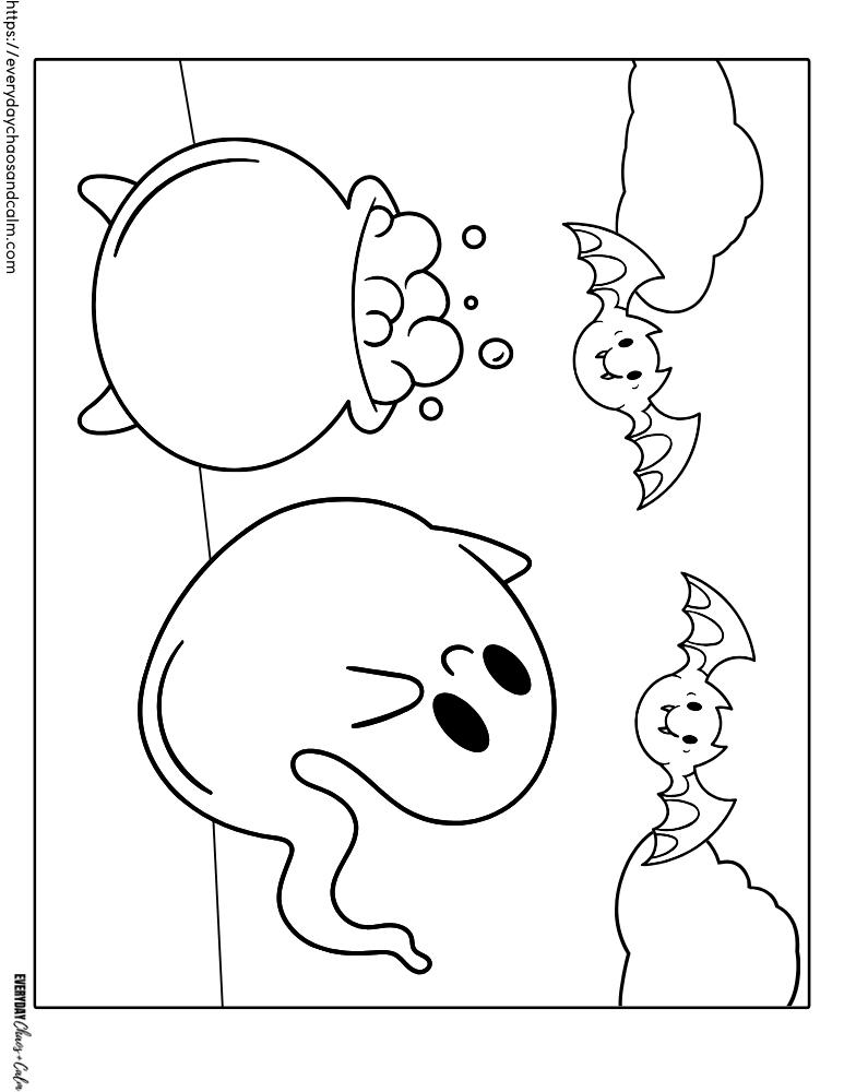 Free printable ghost coloring pages