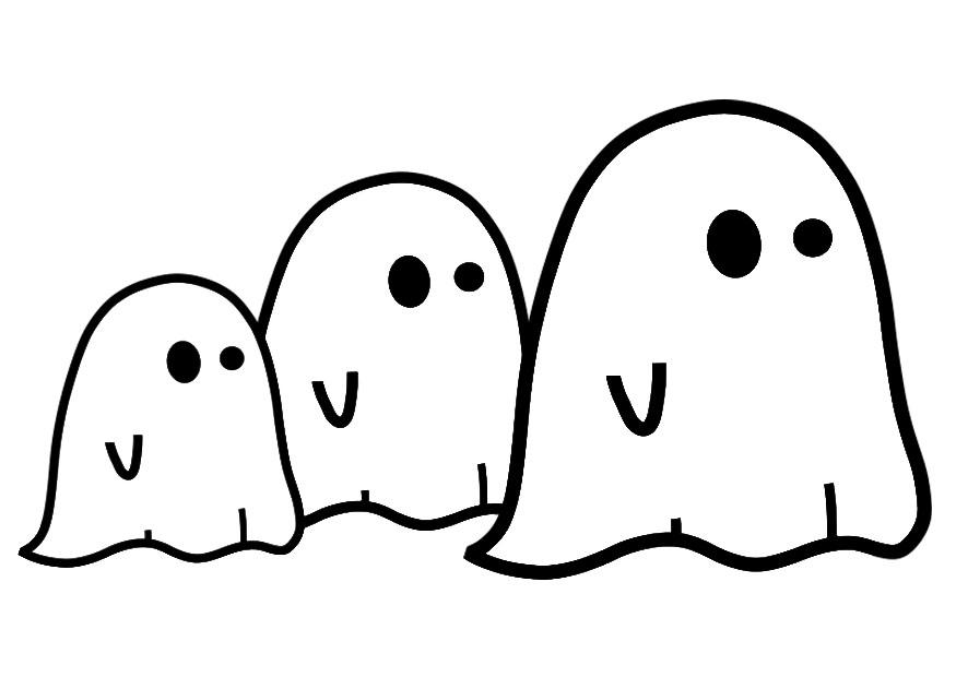 Coloring page ghosts