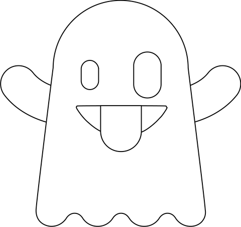 Ghost face emoji coloring page free printable coloring pages