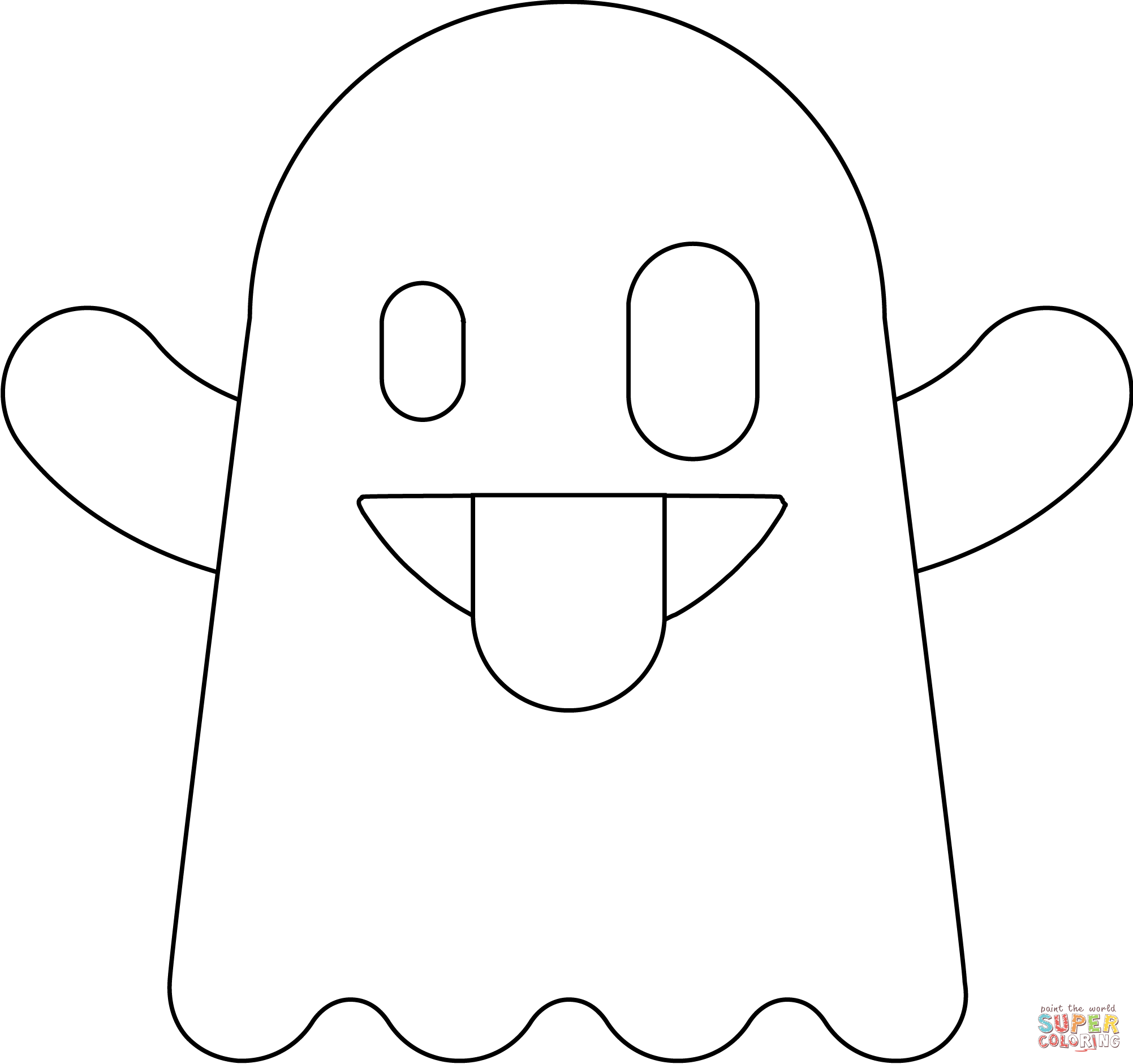 Ghost face emoji coloring page free printable coloring pages