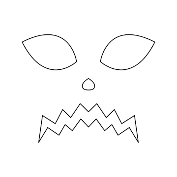 Premium vector coloring page with face of halloween for kids