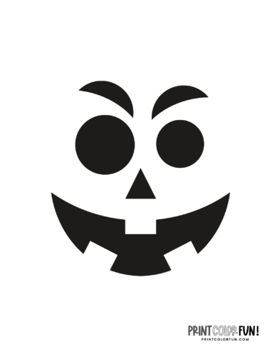 Halloween pumpkin face template stencils for carving jack olanterns the easy way at