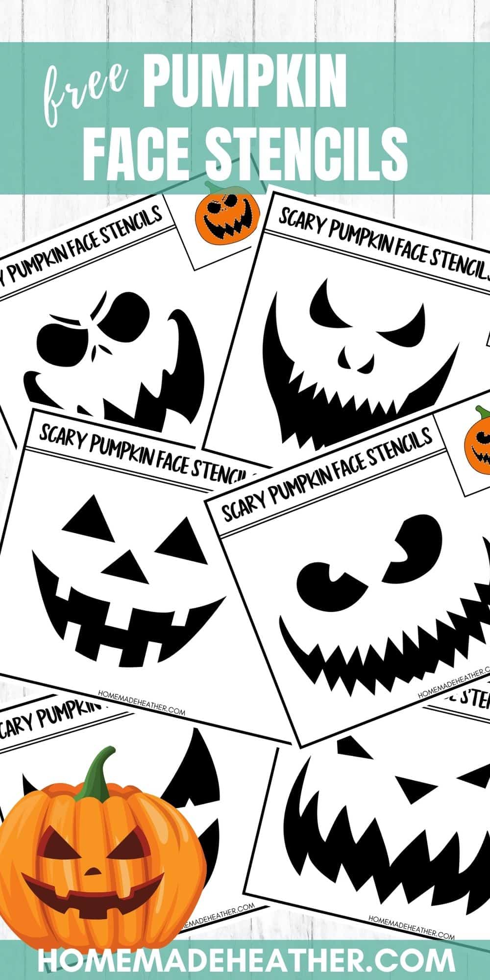 Free printable pumpkin face stencils homemade heather