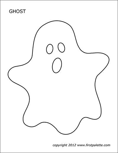 Ghosts free printable templates coloring pages