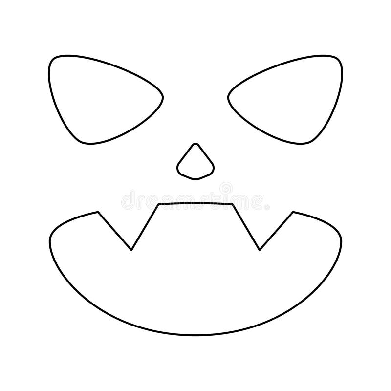 Coloring page with face of halloween for kids stock vector