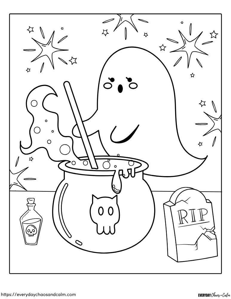 Free printable ghost coloring pages