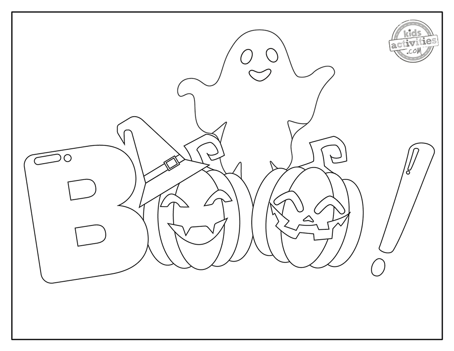 Free printable boo coloring pages kids activities blog