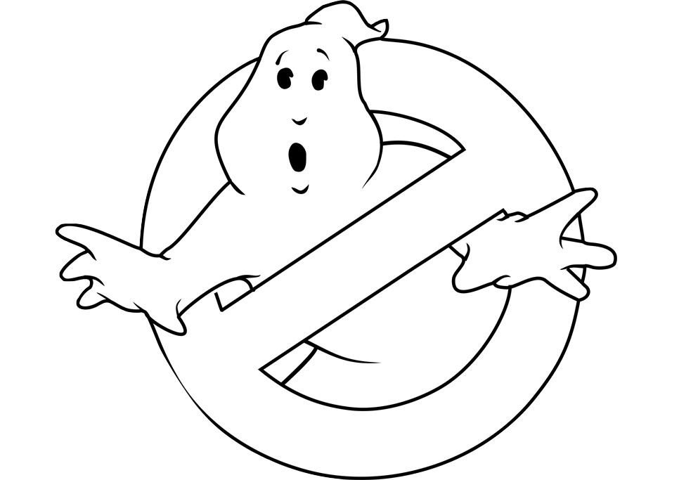 Easy to color ghostbusters coloring pages for kids