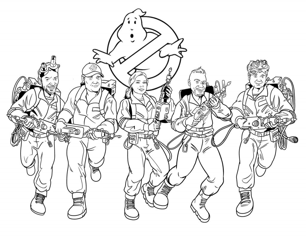 Printable ghostbuster coloring pages pdf