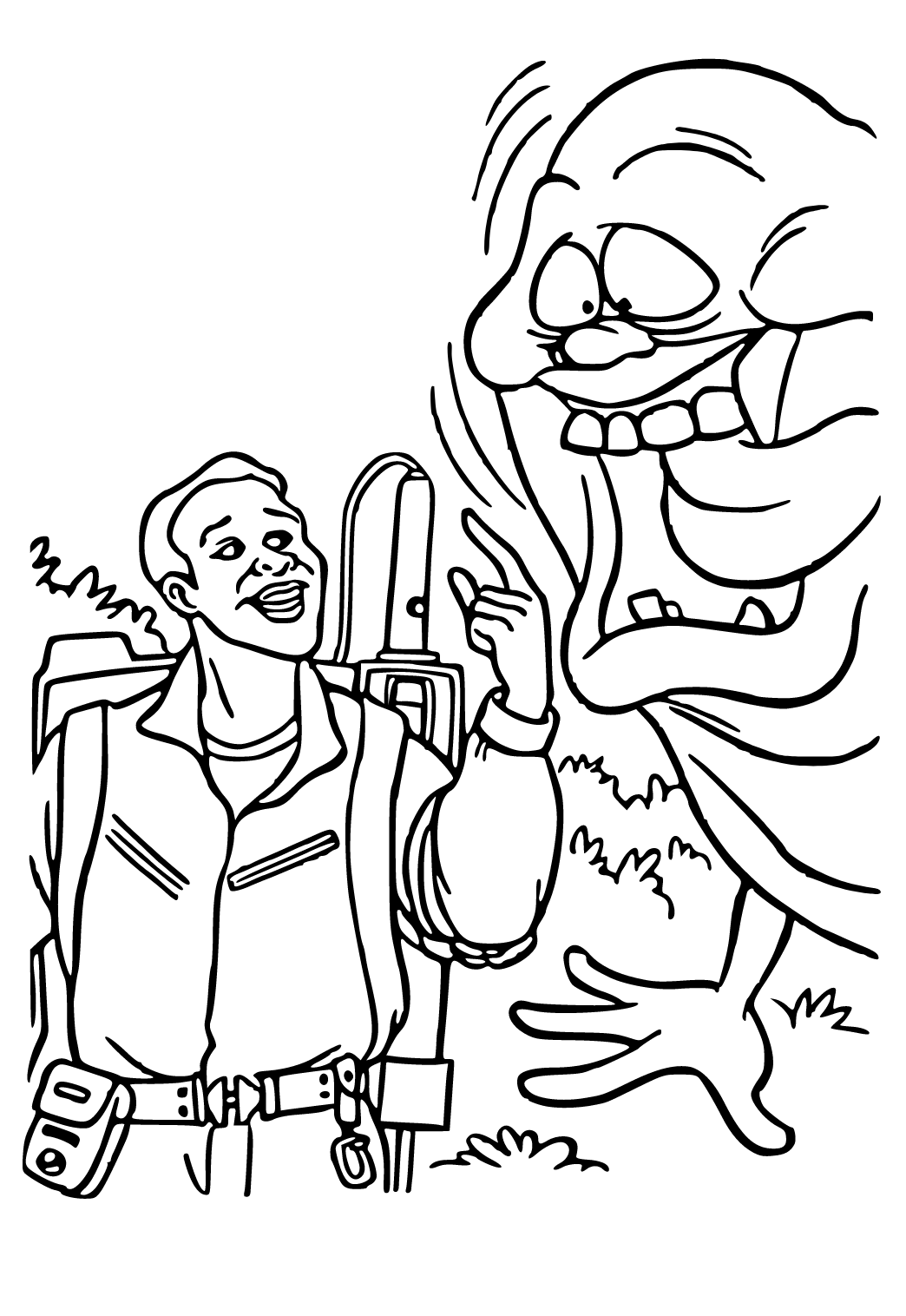 Free printable ghostbusters talk coloring page for adults and kids