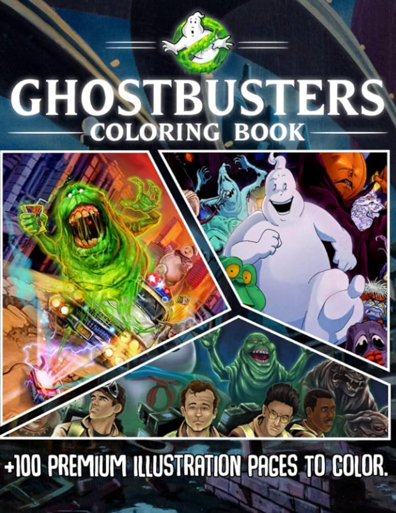 Ghostbusters coloring book over coloring pages to develop creativity and kick back through illusations about iconic scenes characters unique ghost busters mashups for kids and adults sonner makeesha hj