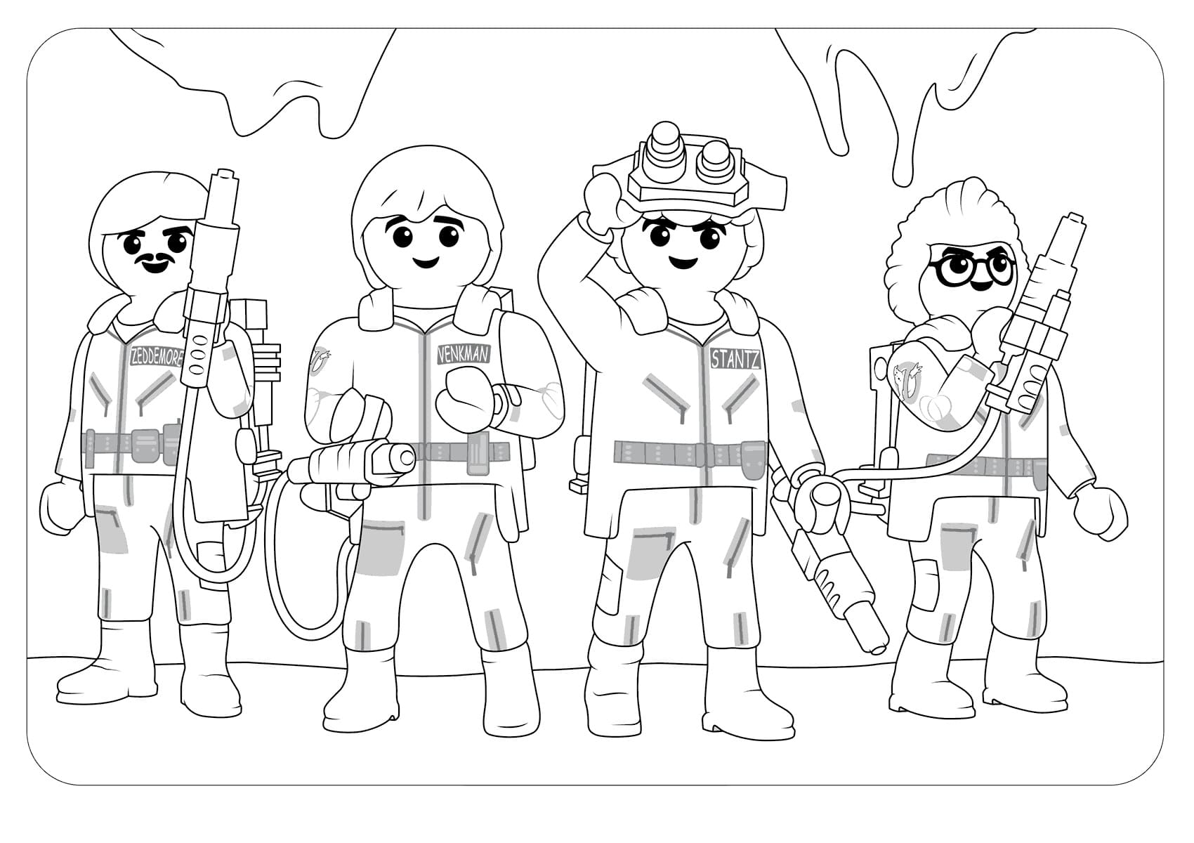 Lego ghostbusters coloring page