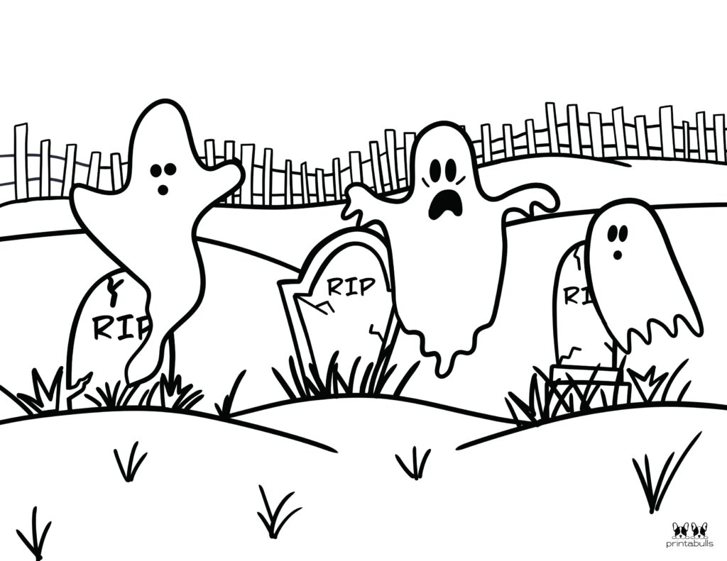 Free printable ghost coloring pages