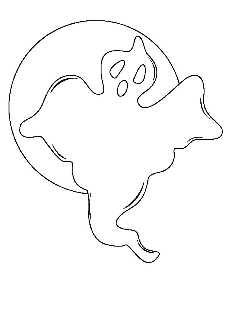 Free printable ghost coloring pages for kids