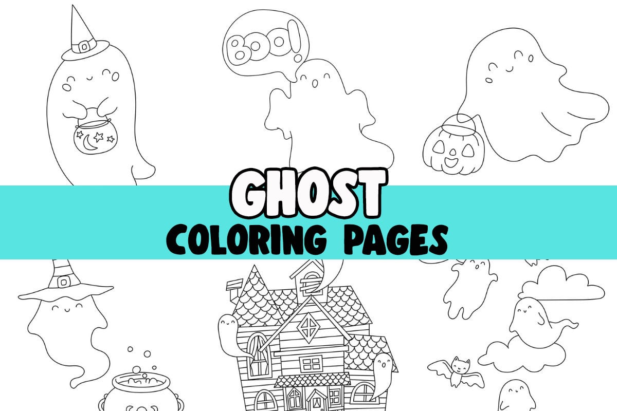 Ghost coloring pages free printables