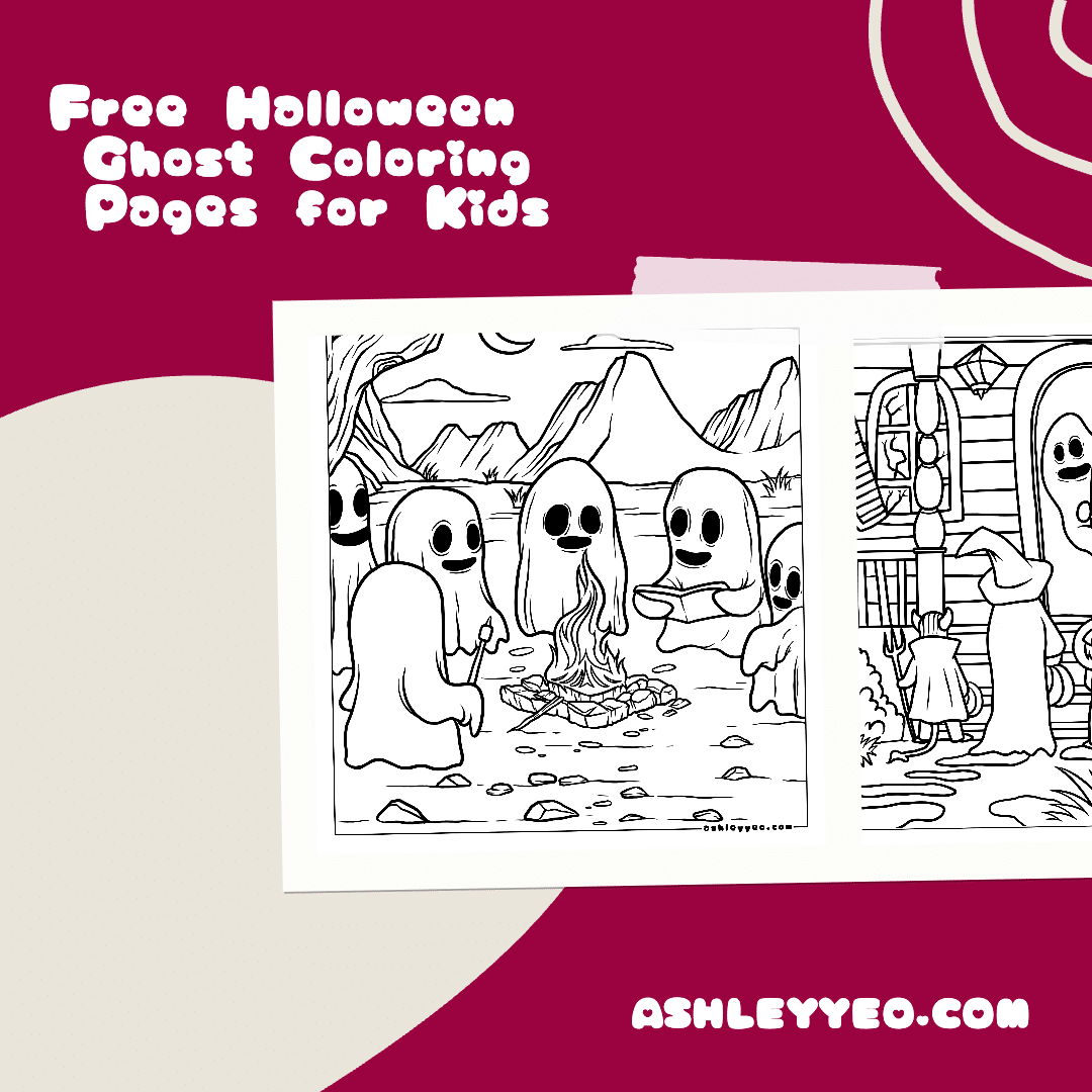 Free halloween ghost coloring pages for kids