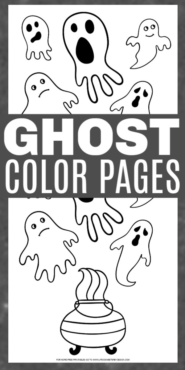 Ghost coloring pages