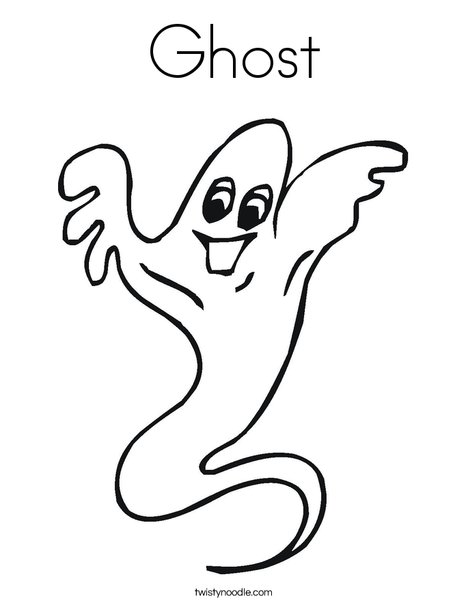 Ghost coloring page