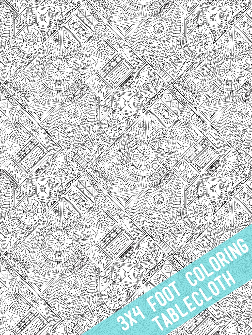 Printable coloring tablecloths and posters