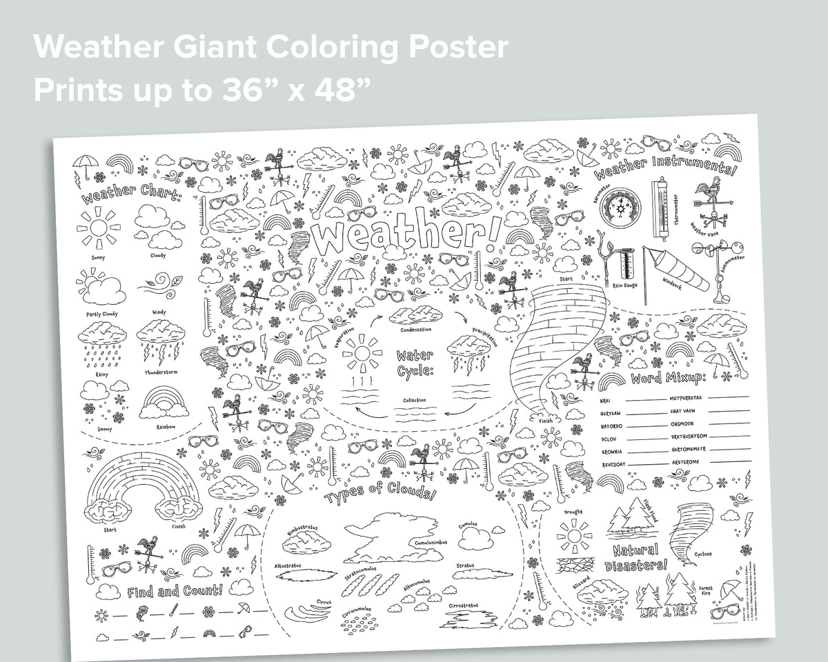 Weather giant coloring poster â mornings together