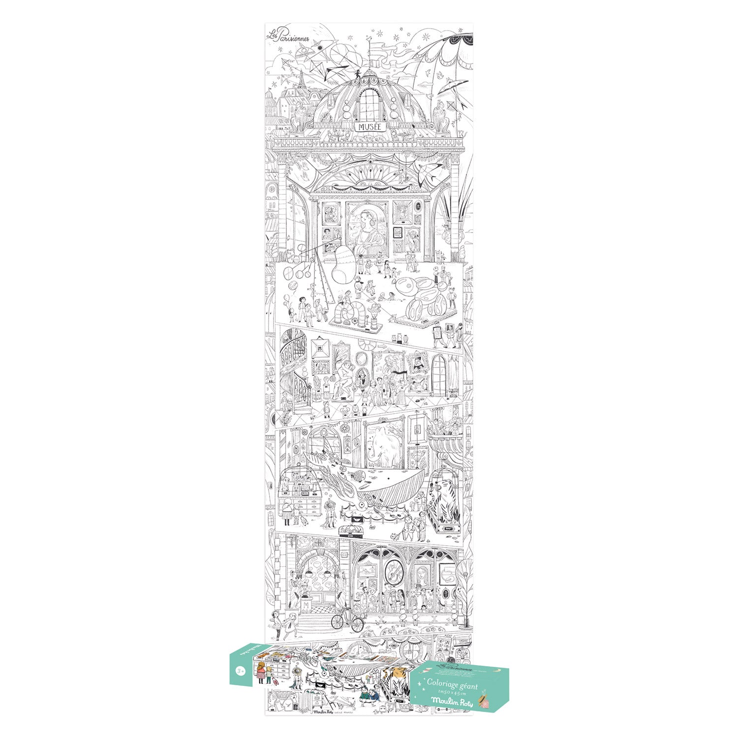 Giant colouring poster les parisiennes