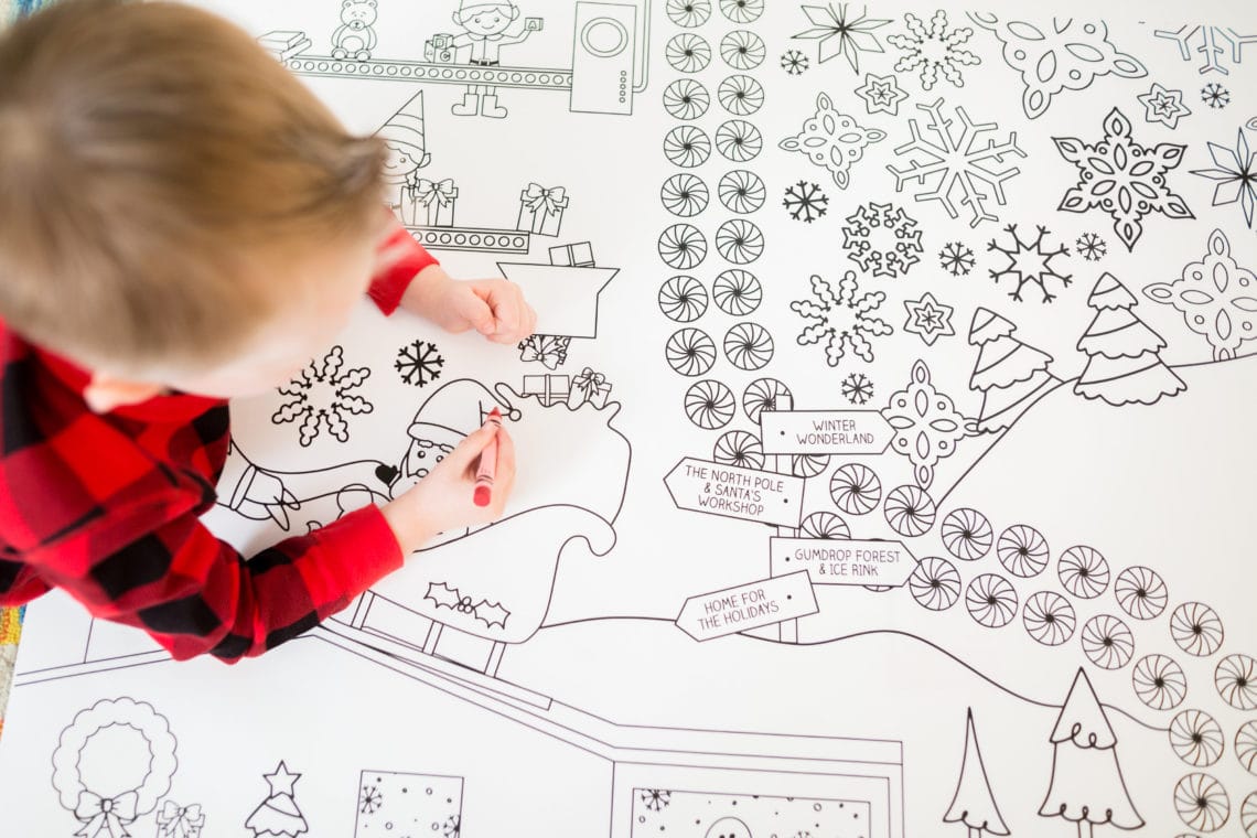 Holiday coloring pages an oversized christmas coloring page printable