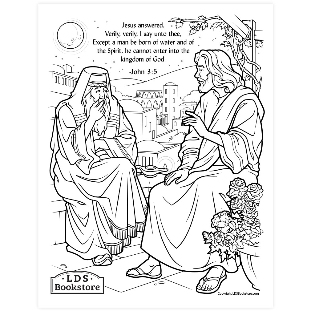 Born of water and the spirit coloring page