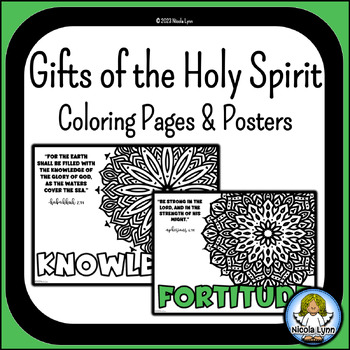 Gifts of the holy spirit coloring pages and posters by nicola lynn