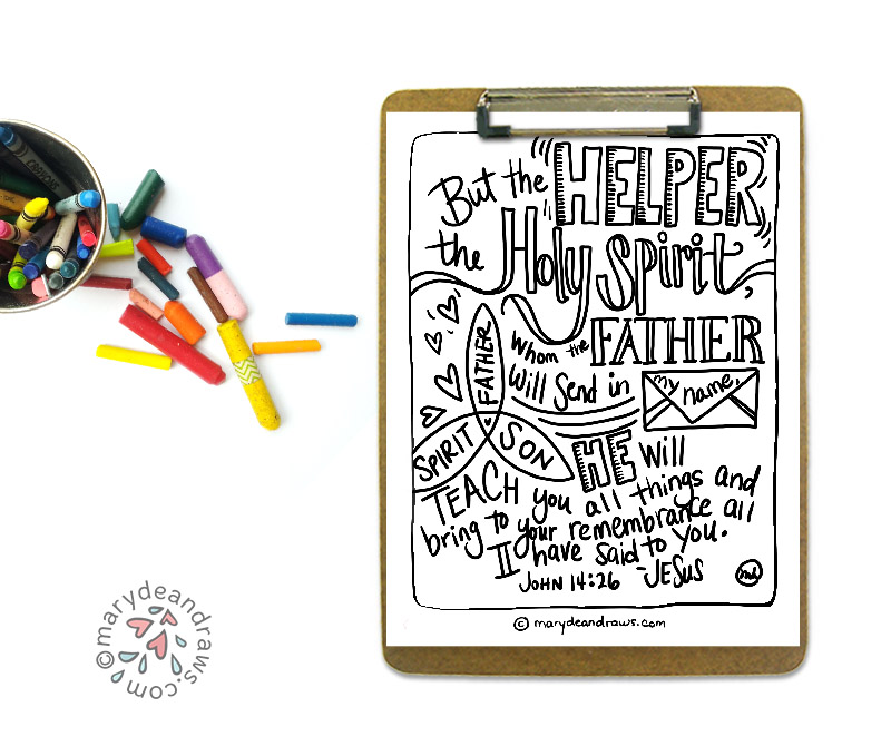 The helper john bible coloring page english and spanish