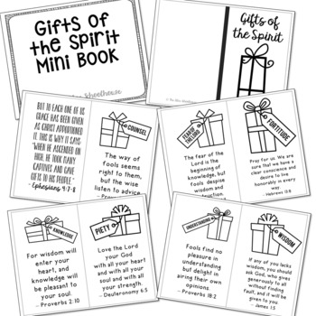 Gifts of the spirit posters coloring pages and mini book set tpt