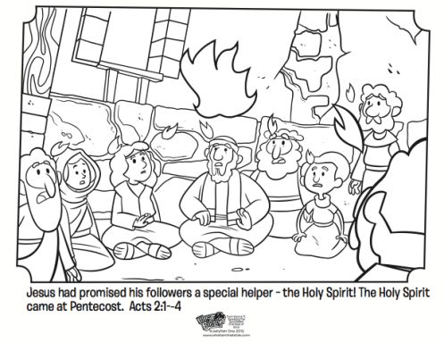 Pentecost coloring page