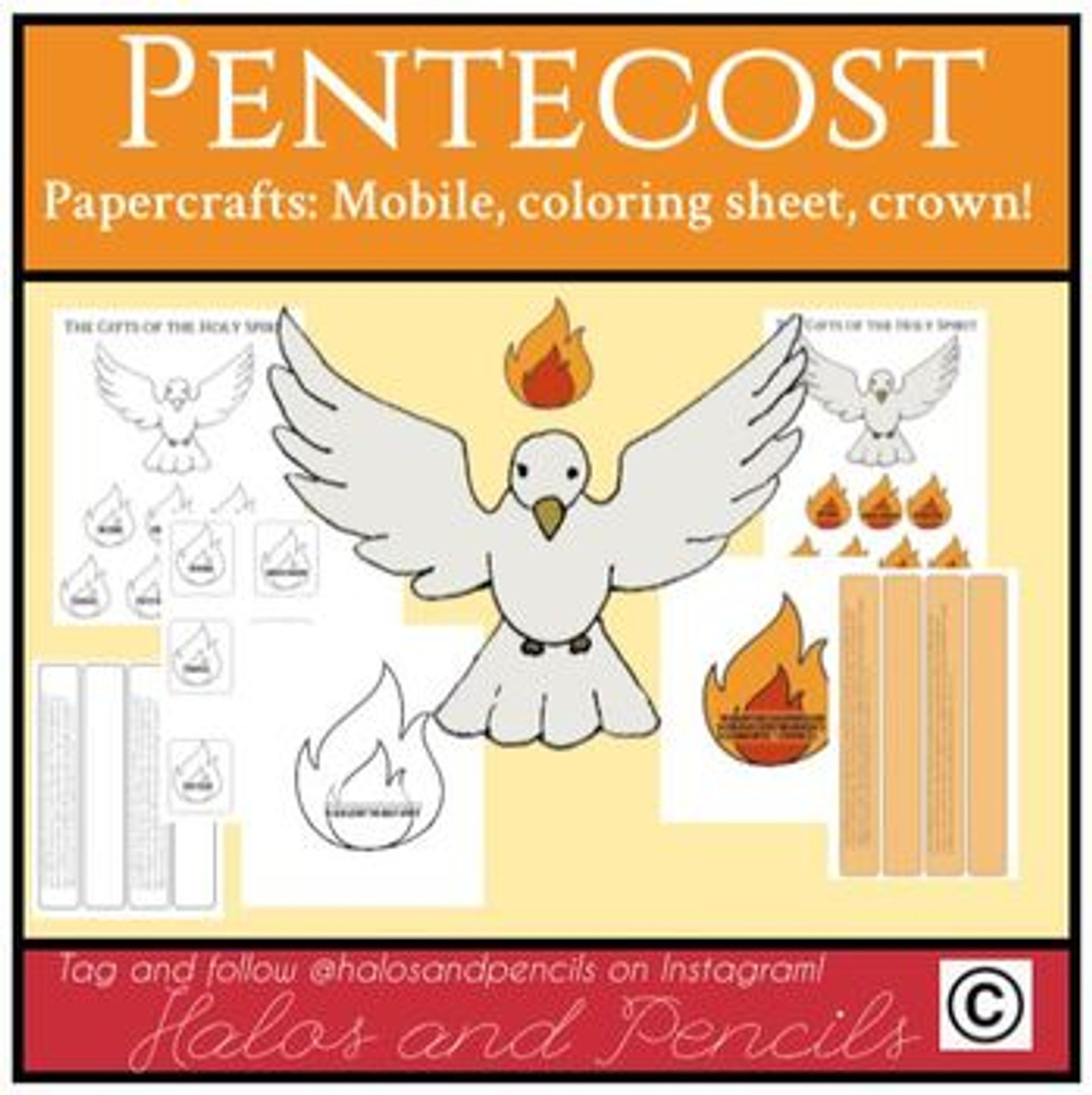 Pentecost gifts of the holy spirit confirmation crafts