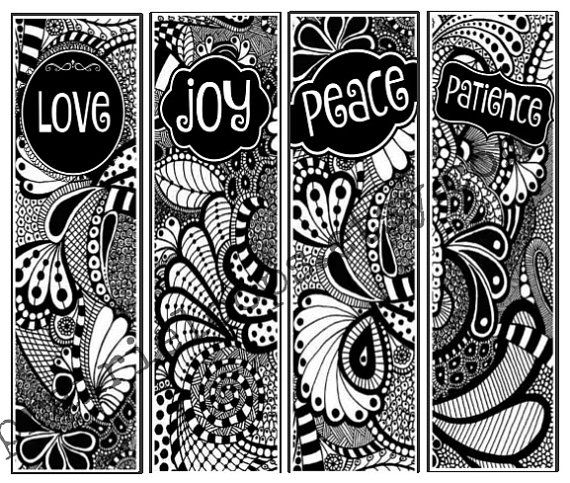 Set of printable coloring pages fruit of the spirit bible