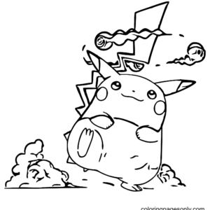 Pikachu coloring pages printable for free download