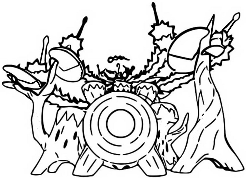 Coloring page gigantamax pokãmon gigantamax rillaboom