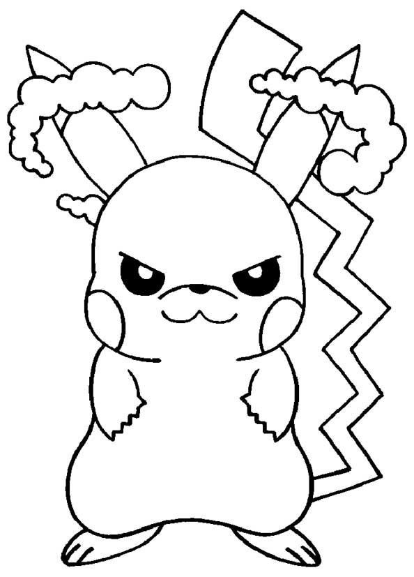 Pokemon gigantamax pikachu coloring page â having fun with children