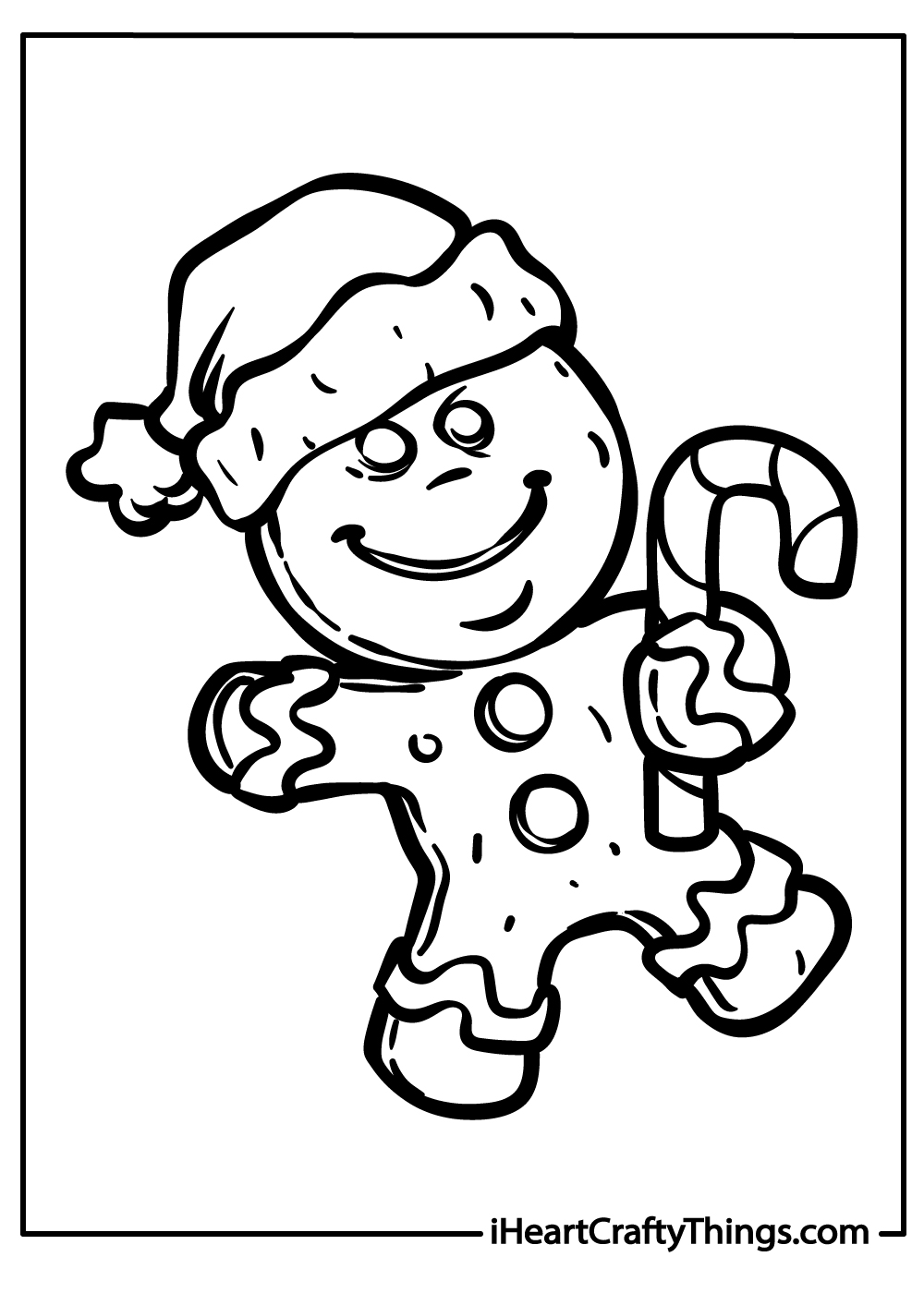 Christmas gingerbread coloring pages free printables