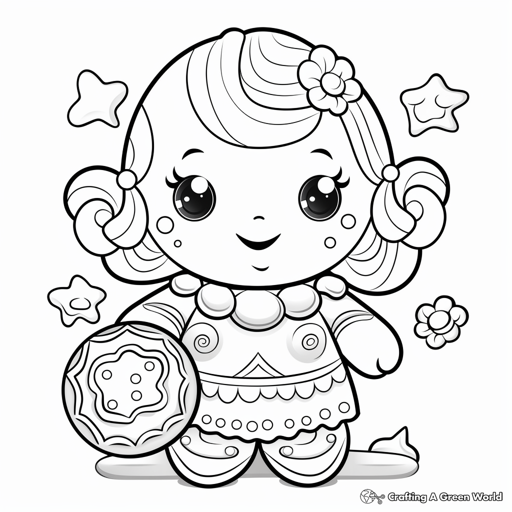 Gingerbread coloring pages