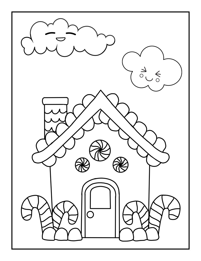 Gingerbread coloring pages