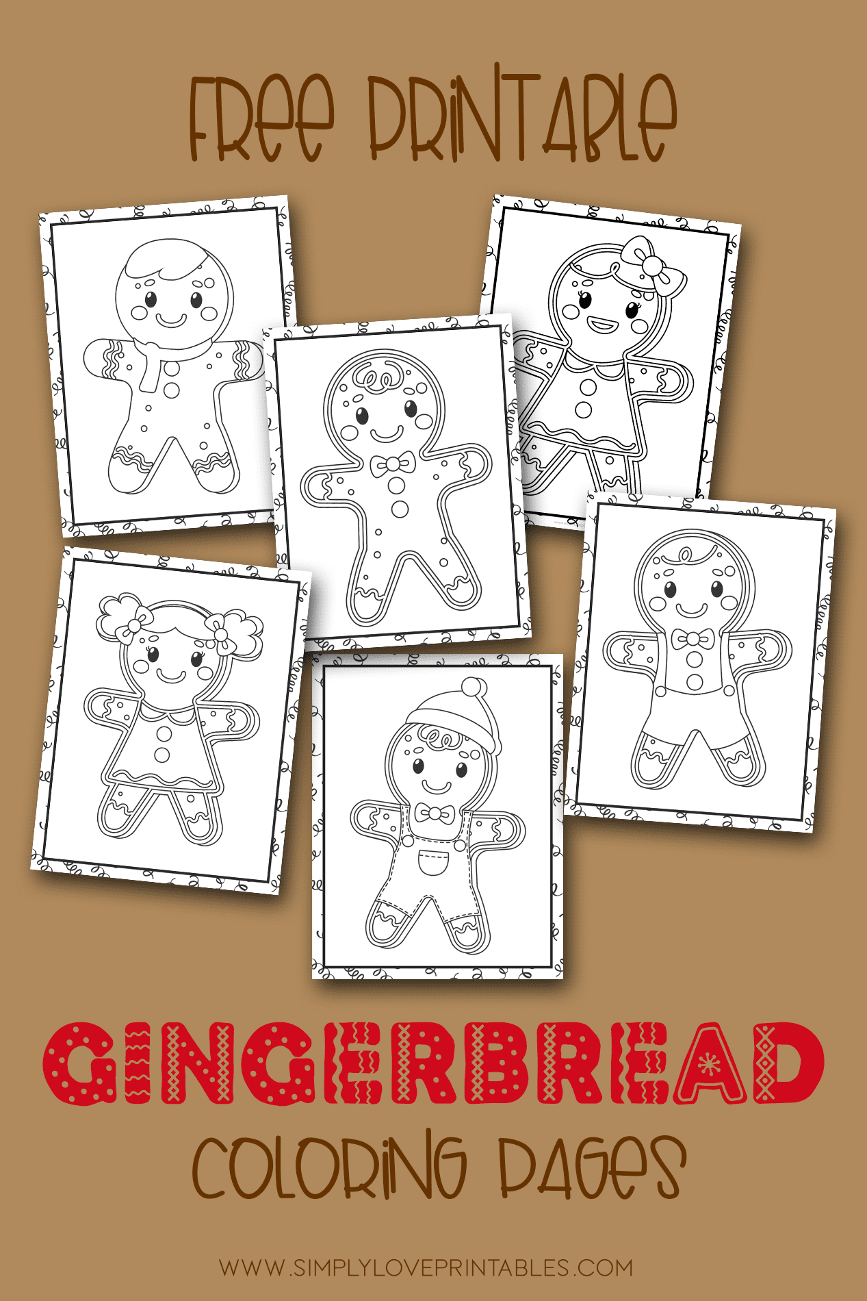 Free printable gingerbread coloring pages