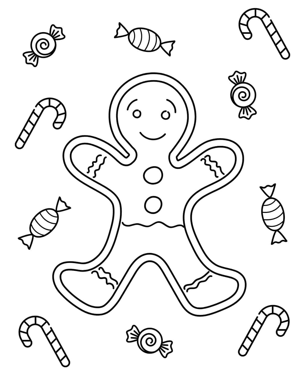 Free gingerbread house coloring pages for kids