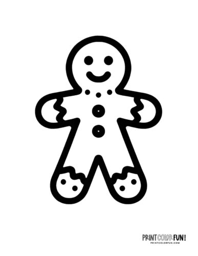 Gingerbread man coloring pages blank decorated printables for easy crafting learning fun at