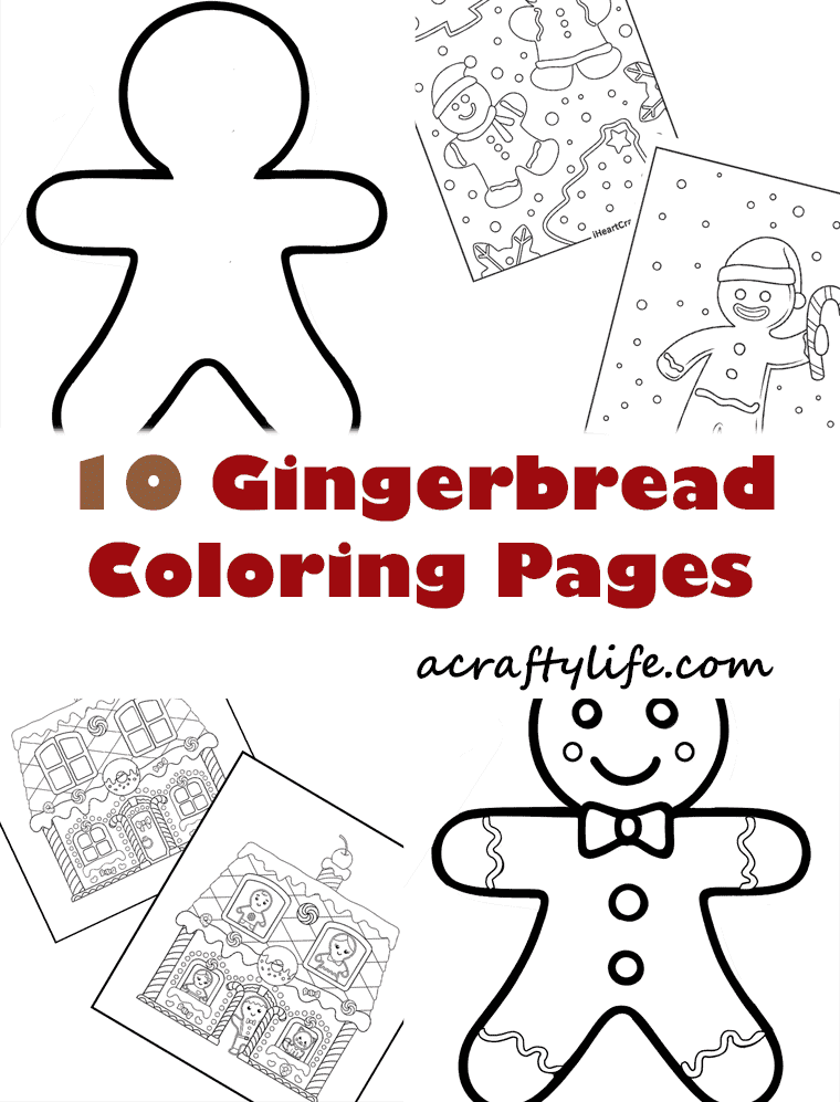 Gingerbread christmas coloring pages for kids free printable