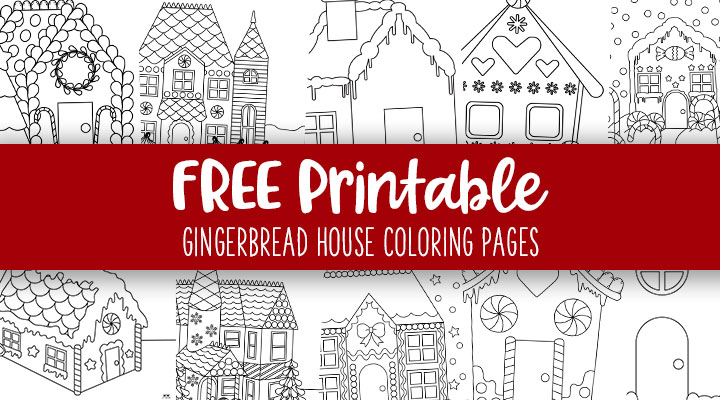 Gingerbread house coloring pages