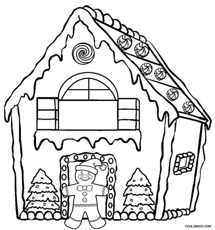 Engage your kids with printable gingerbread house coloring pages