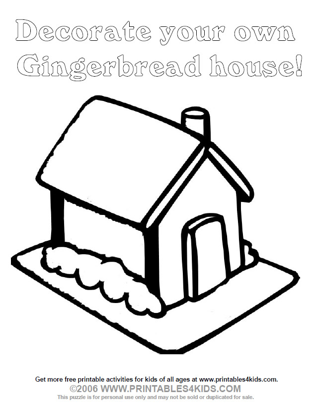 Gingerbread house coloring page â printables for kids â free word search puzzles coloring pages and other activities