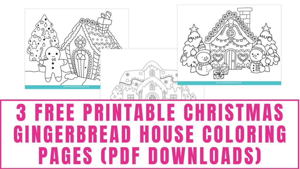 Free printable christmas gingerbread house coloring pages pdf downloads