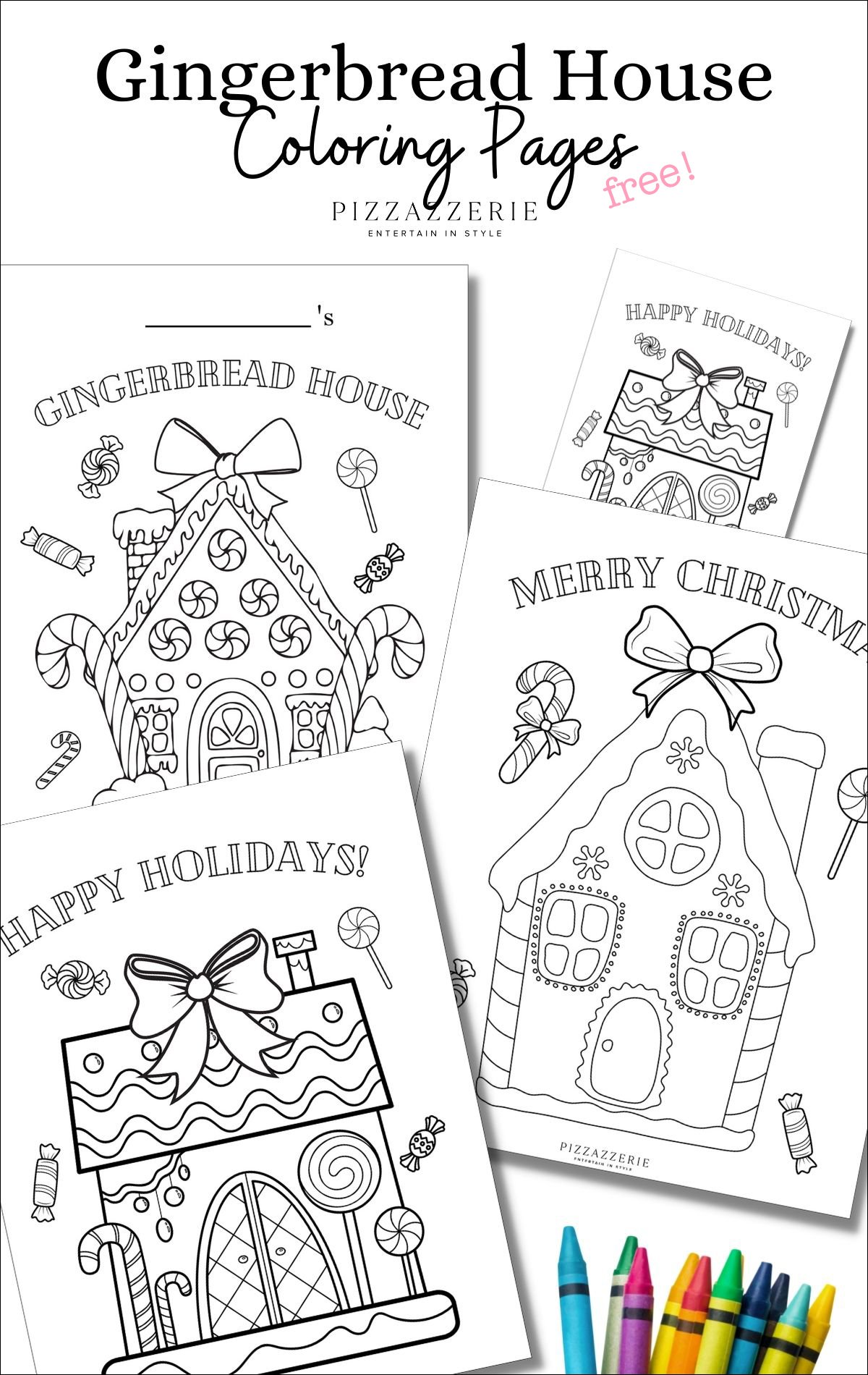 Gingerbread house coloring pages free printable pdfs