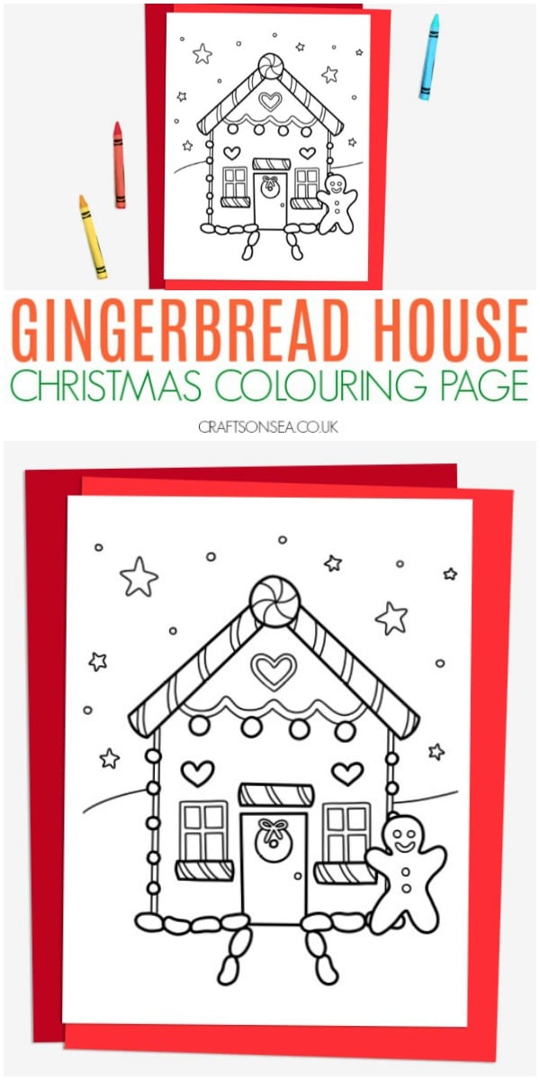 Christmas gingerbread house loring page free printable