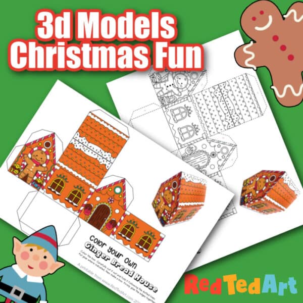 Free d gingerbread house coloring page